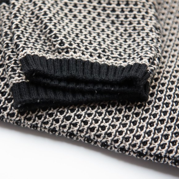 Splendid Knit Cardigan Oversized Batwing Sweater Open Front Tan Black Medium - Picture 8 of 8